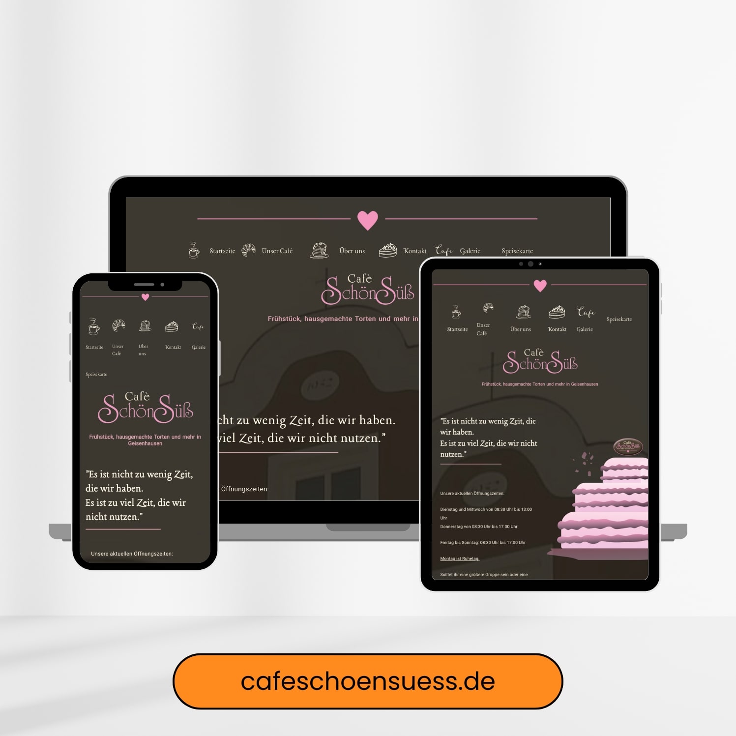 Website Kundenprojekt Café SchönSüß