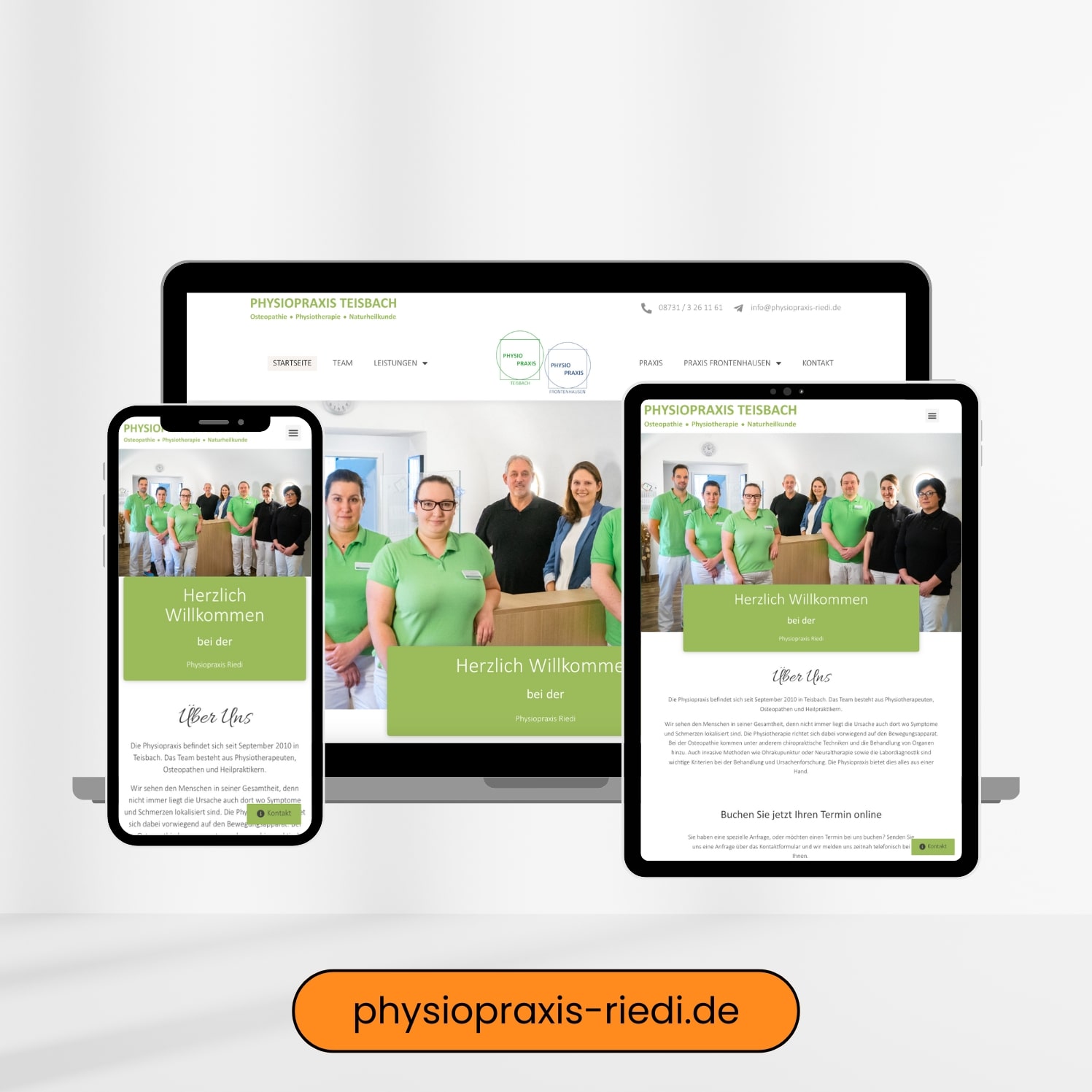 Website Kundenprojekt Physiopraxis Riedi